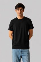 Black Plain Classic Fit Tee