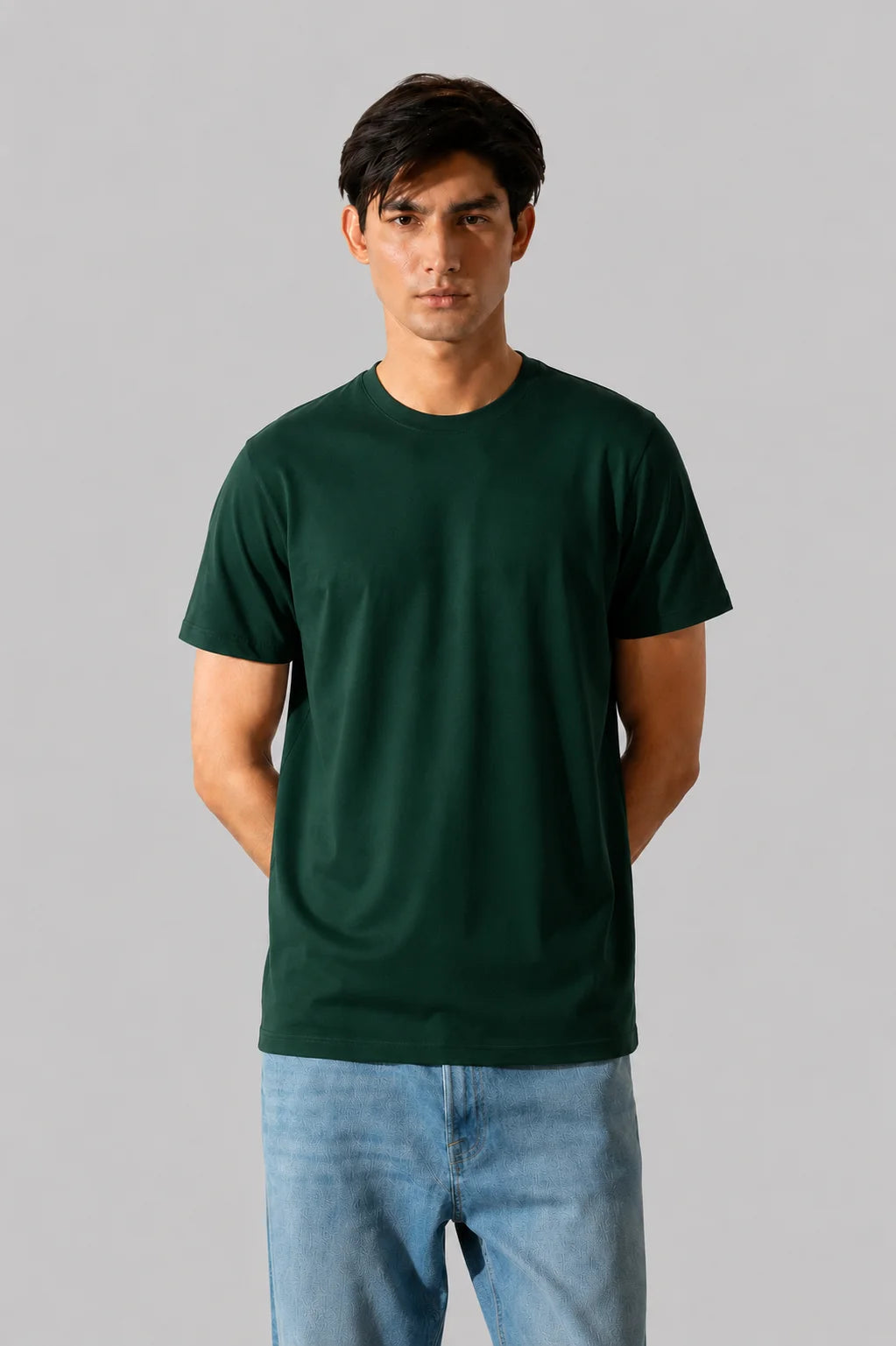 Dark Green Plain Tee