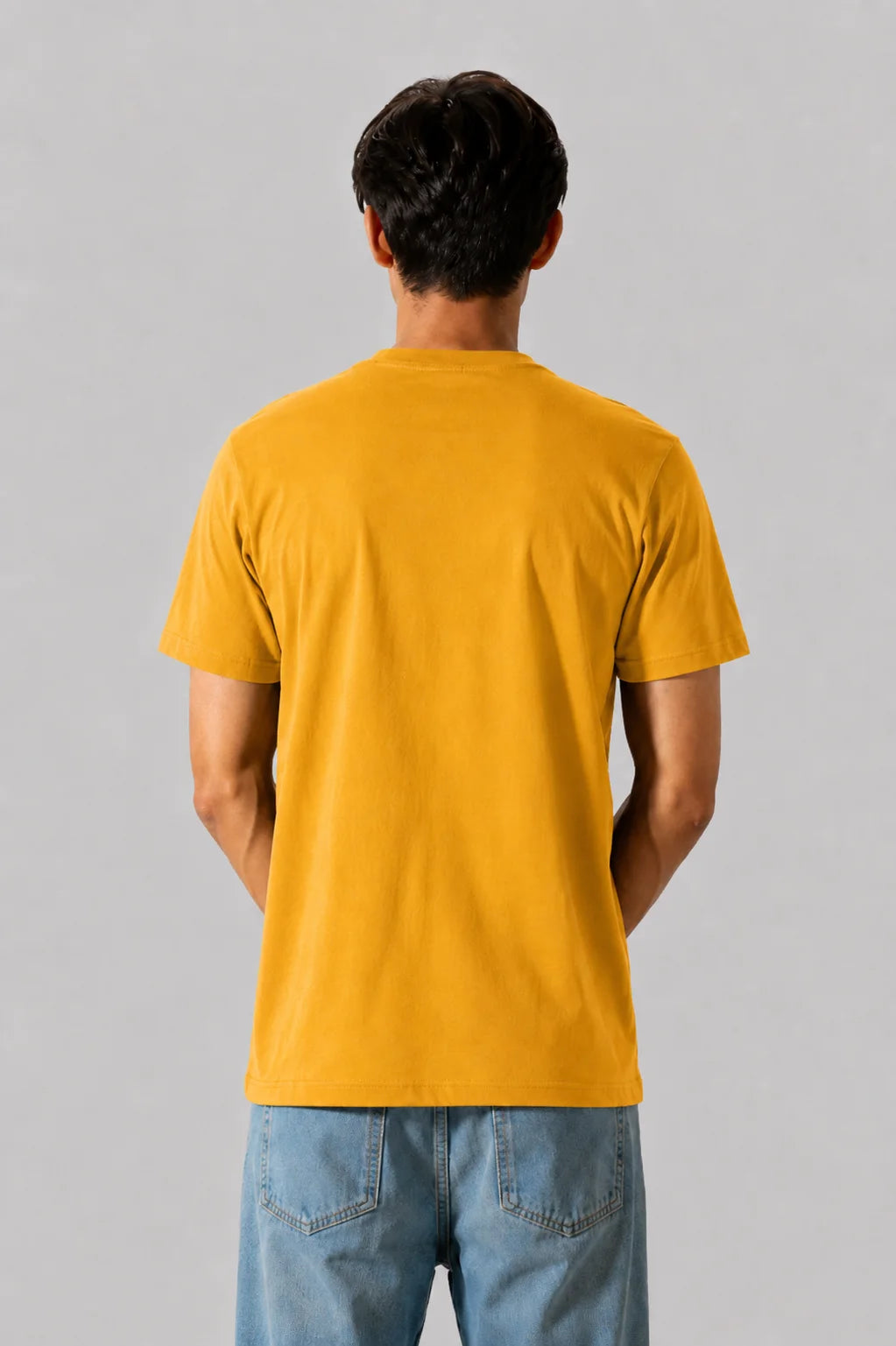 Mustard Plain Fit Tee