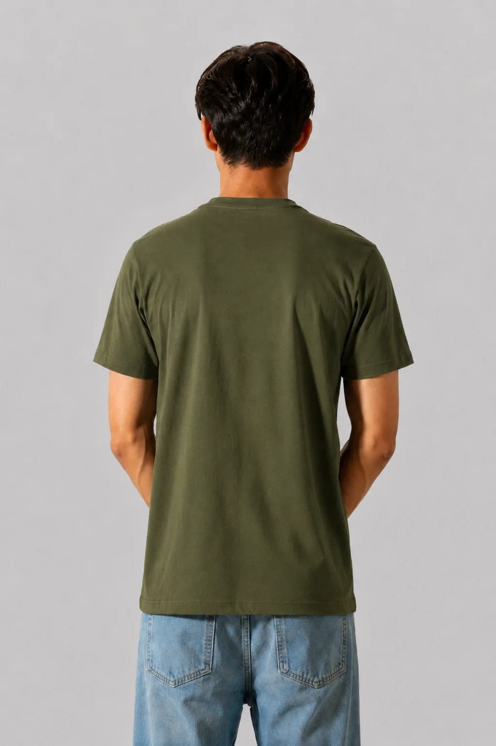 Olive Green Plain Tee