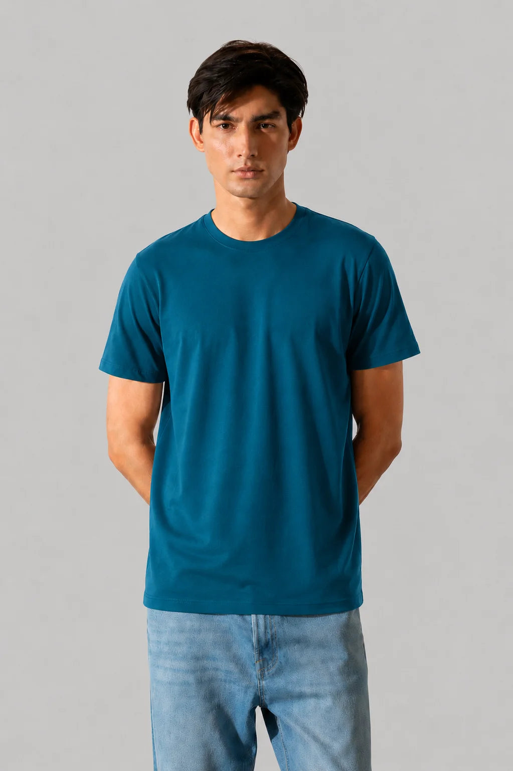 Teal Blue  Plain Tee